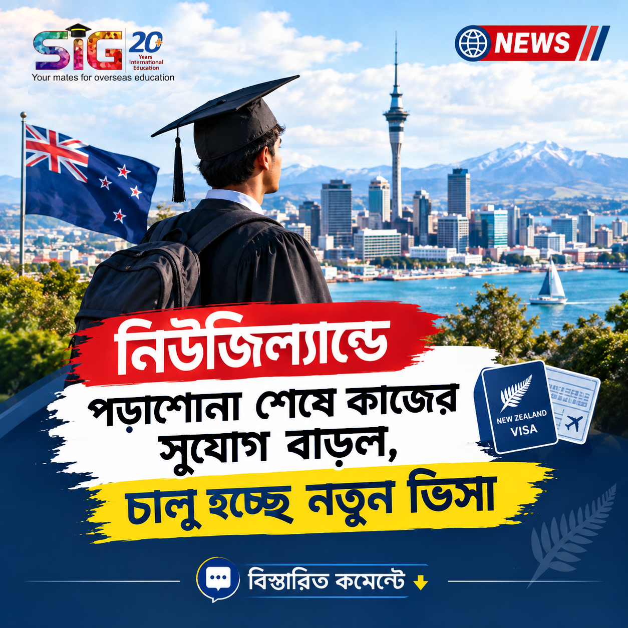 নিউজিল্যান্ডে পড়াশোনা শেষে কাজের সুযোগে নতুন পরিবর্তন!